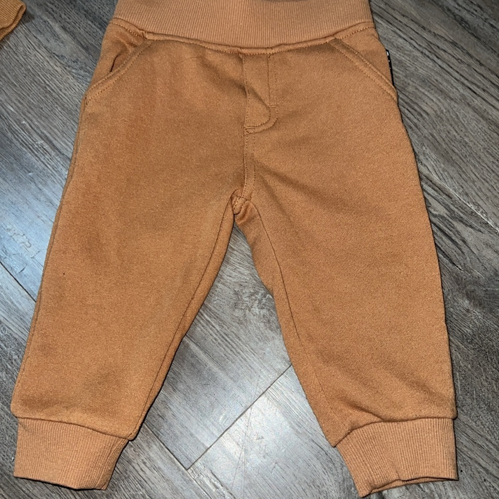 Kids Tan Hoodie and Jogger Set Sz 12 m - Picture 4 of 5